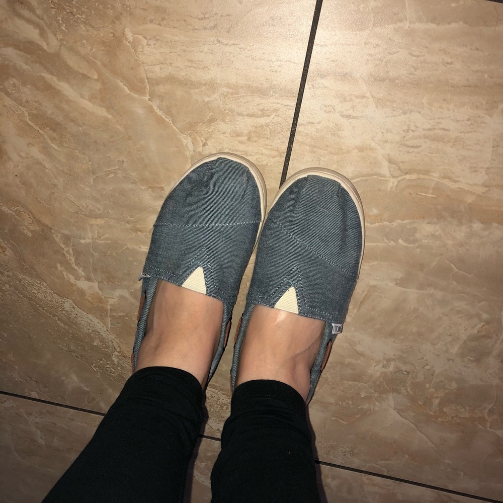 Dark denim kids toms